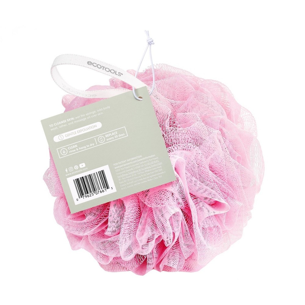 slide 2 of 3, EcoTools EcoPoufs Bath Sponge - Light Pink, 1 ct