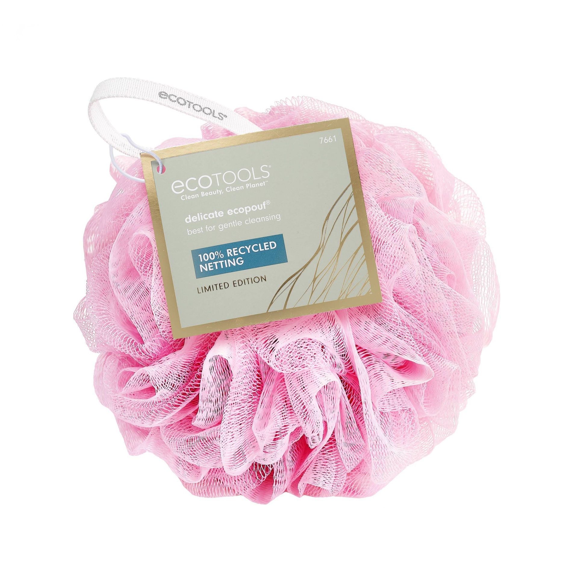 slide 1 of 3, EcoTools EcoPoufs Bath Sponge - Light Pink, 1 ct