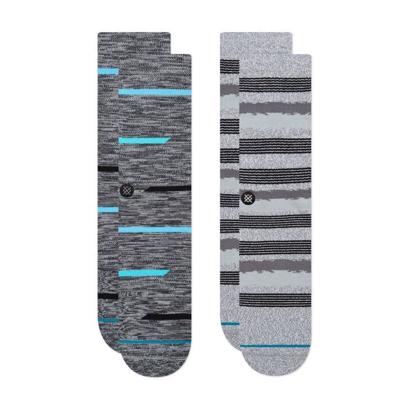slide 2 of 4, STANCE Styled Men's Striped Crew Casual Socks 2pk, 2 ct