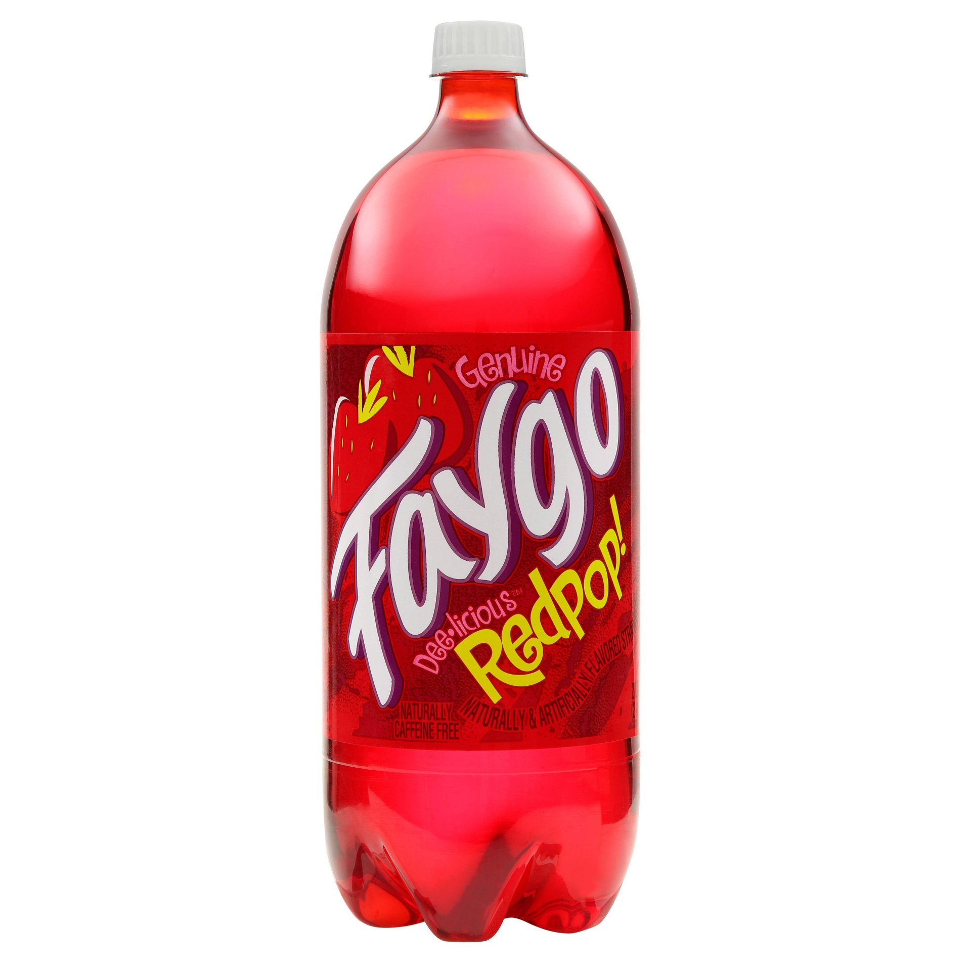 slide 1 of 1, Faygo Red Pop Soda Bottle, 2 liter
