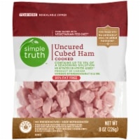 slide 1 of 1, Simple Truth 95% Fat Free Cooked Uncured Cubed Ham, 8 oz