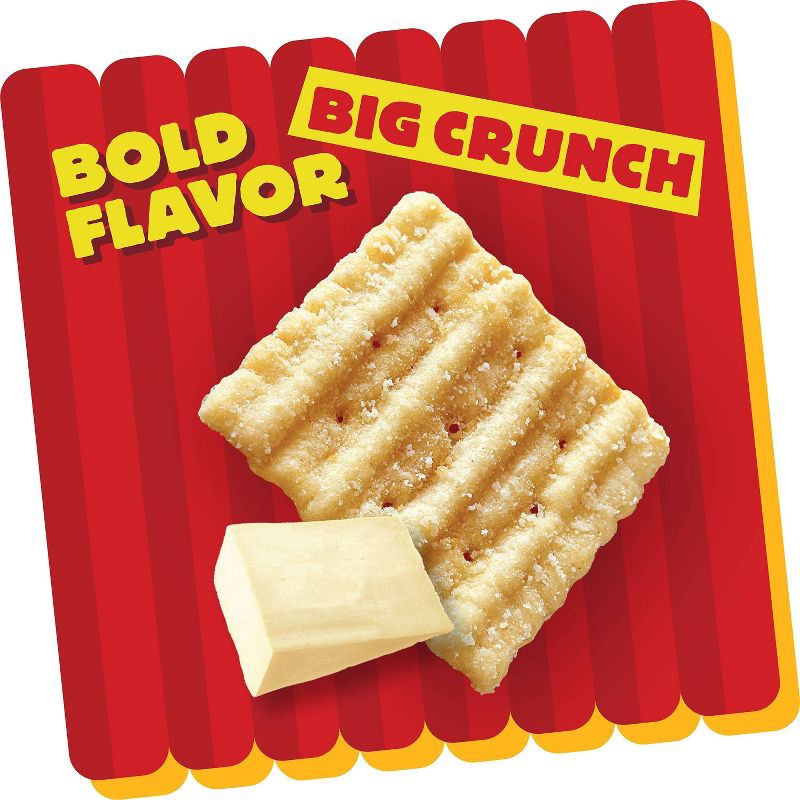 slide 4 of 9, Cheez-It Grooves Sharp White Cheddar Snack Crackers Family Size - 17oz, 17 oz