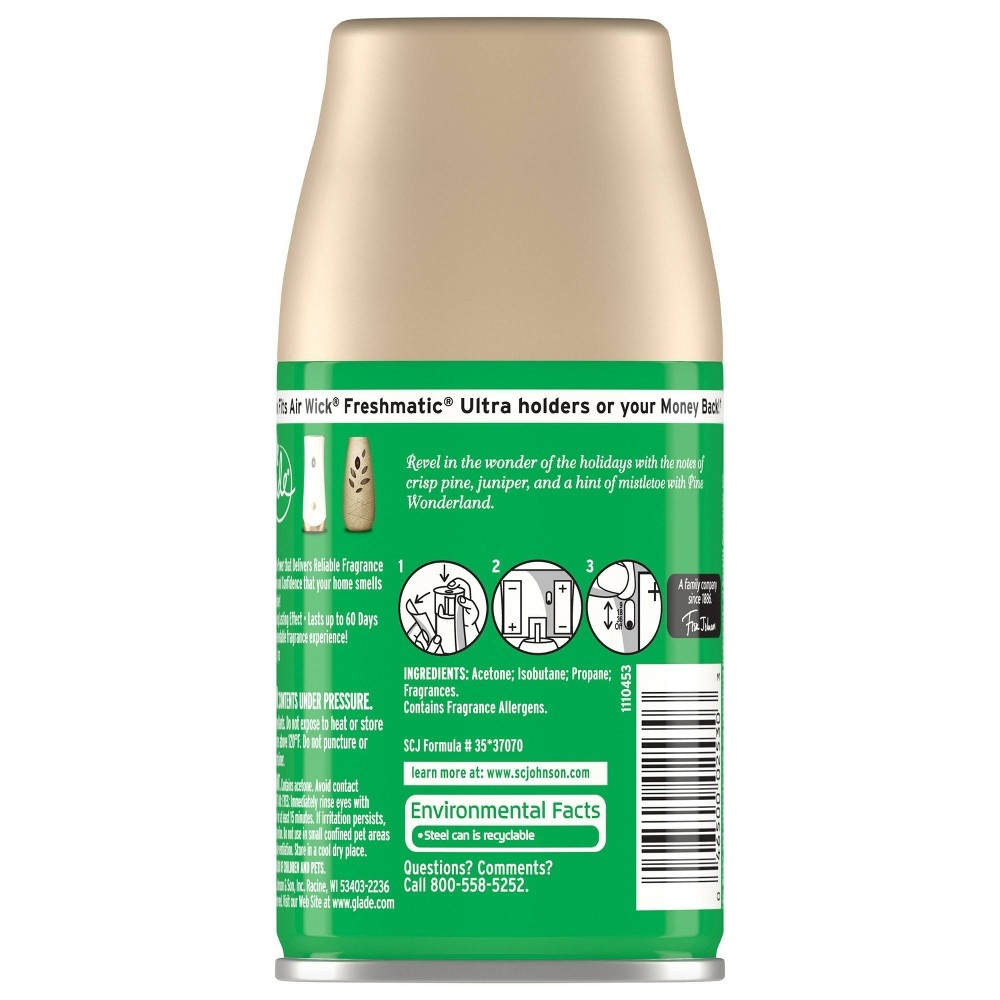 slide 2 of 7, Glade Automatic Spray Pine Wonderland Air Freshener Refills, 6.2 oz