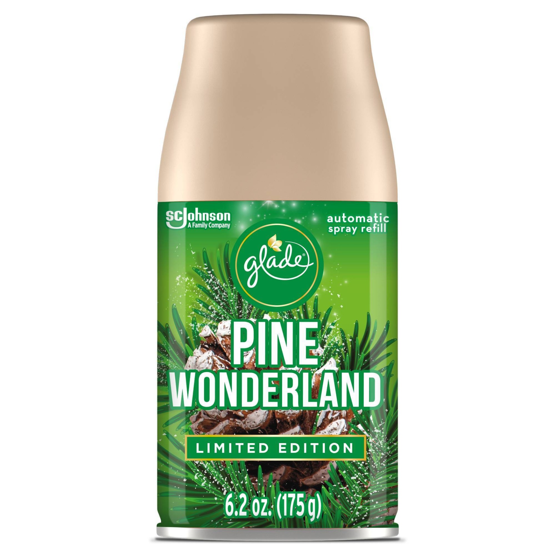 slide 1 of 7, Glade Automatic Spray Pine Wonderland Air Freshener Refills, 6.2 oz