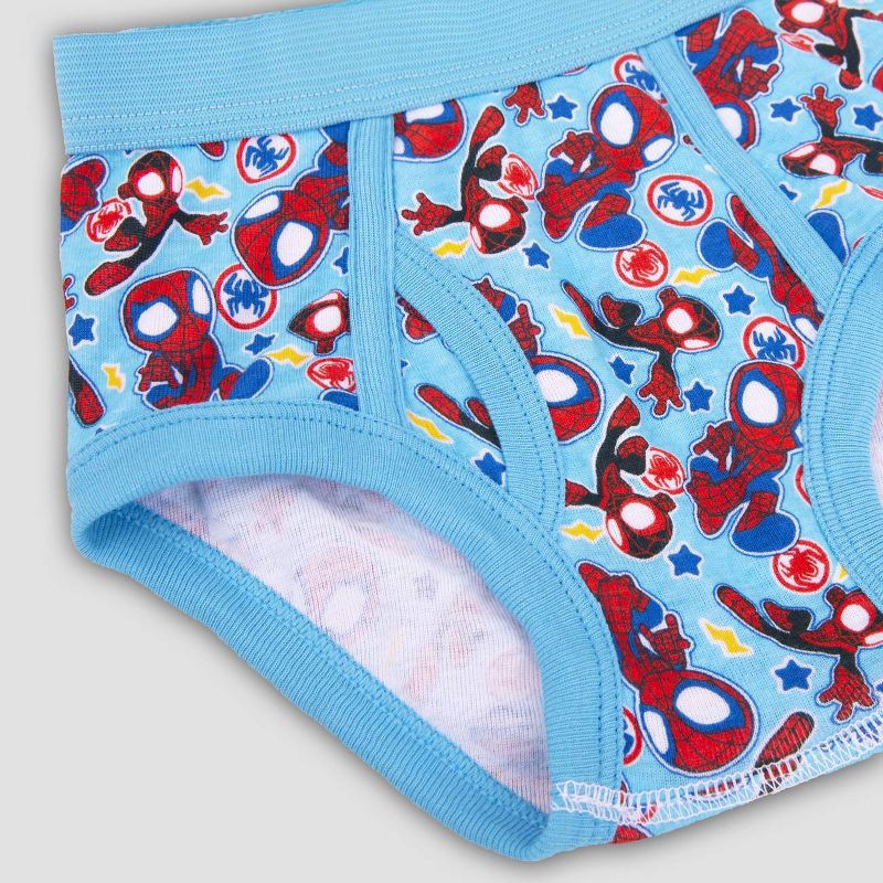 slide 4 of 6, Toddler Boys' Marvel Spider-Man 7pk Underwear 2T-3T: Classic Patterns, Full Waistband Elastic, 7 ct