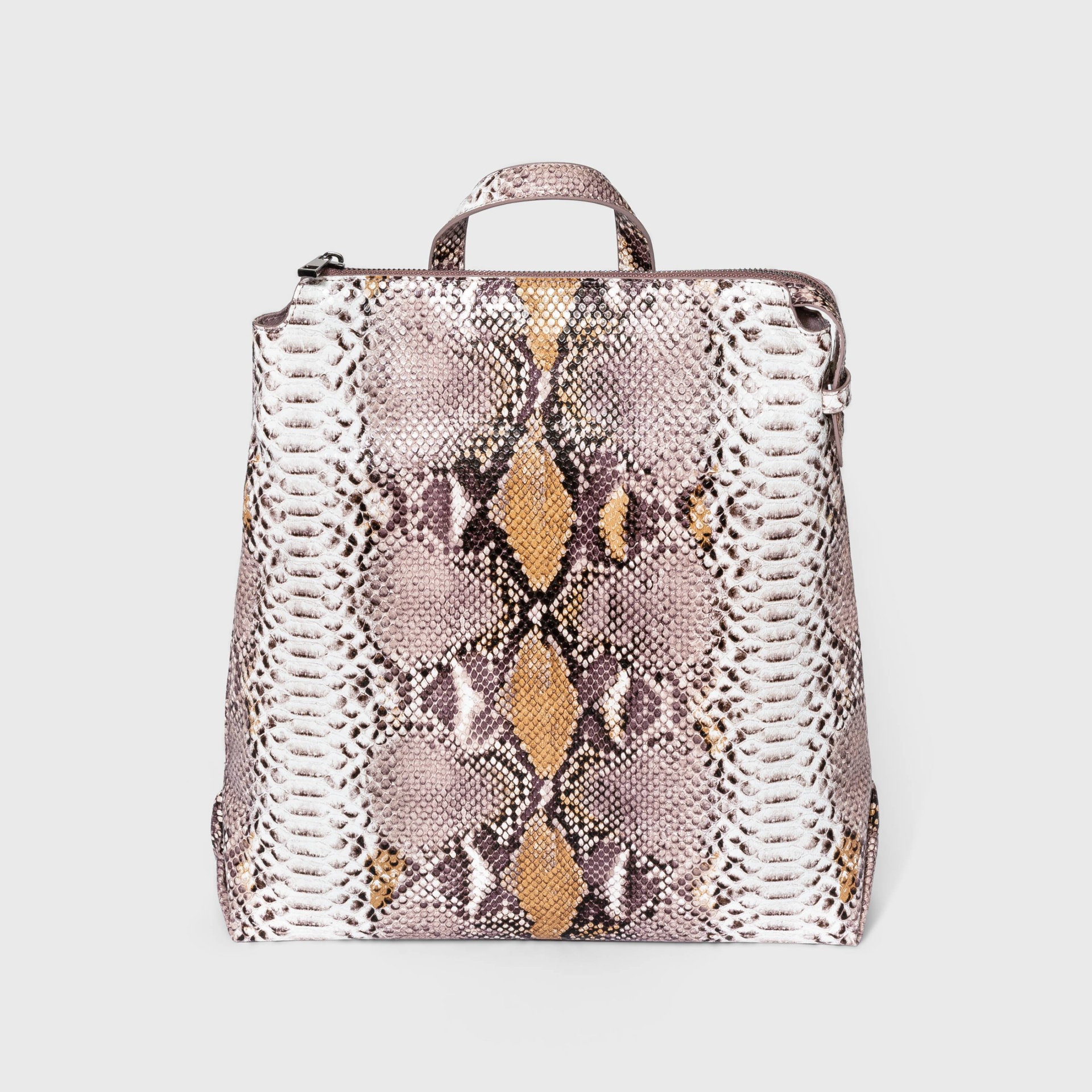slide 1 of 4, Snakeskin Print Modern Soft Mid-Size Backpack - A New Day, 1 ct