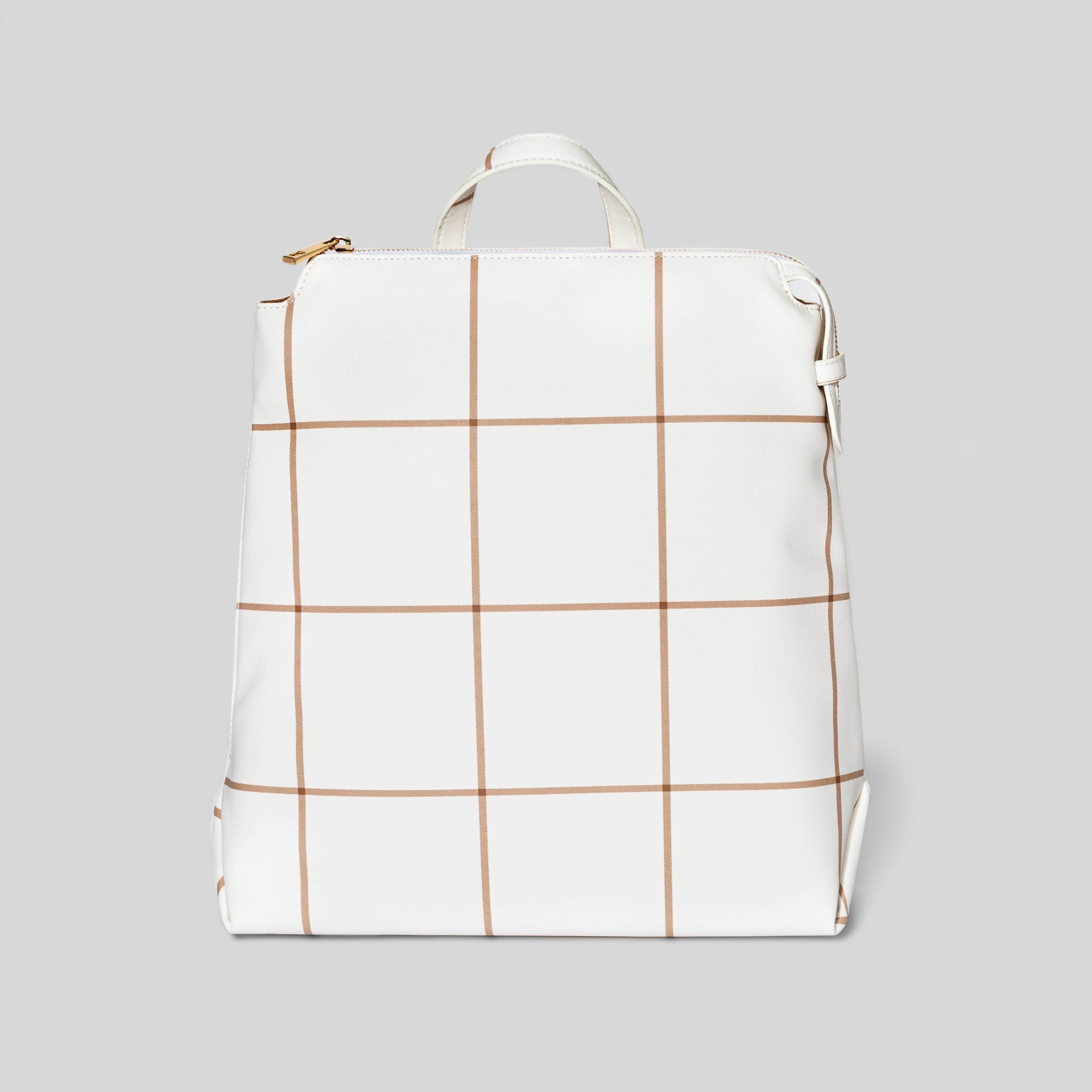 slide 1 of 4, Plaid Modern Soft Mid-Size Backpack - A New Day White, 1 ct