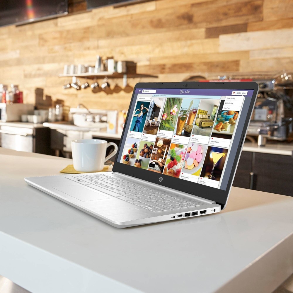 slide 6 of 8, HP Inc. HP 14" Laptop with Windows Home in S mode - Intel Core i3 11th Gen Processor - 4GB RAM Memory - 128GB SSD Storage - Silver (14-dq2031tg), 1 ct