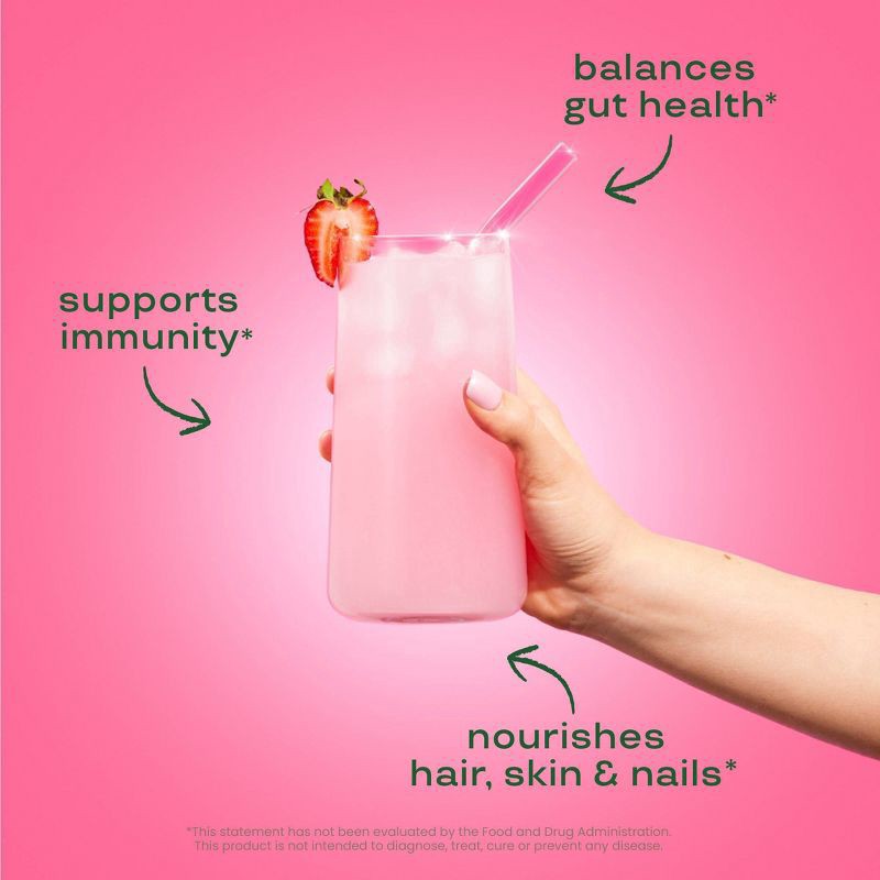 slide 3 of 7, BLOOM NUTRITION Colostrum & Collagen Peptides Powder - Strawberries & Cream - 25ct, 25 ct