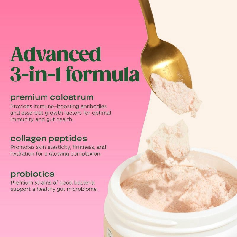 slide 2 of 7, BLOOM NUTRITION Colostrum & Collagen Peptides Powder - Strawberries & Cream - 25ct, 25 ct