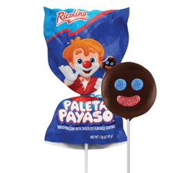 Ricolino Paleta Payaso Chocolate Marshmallow Lollipop