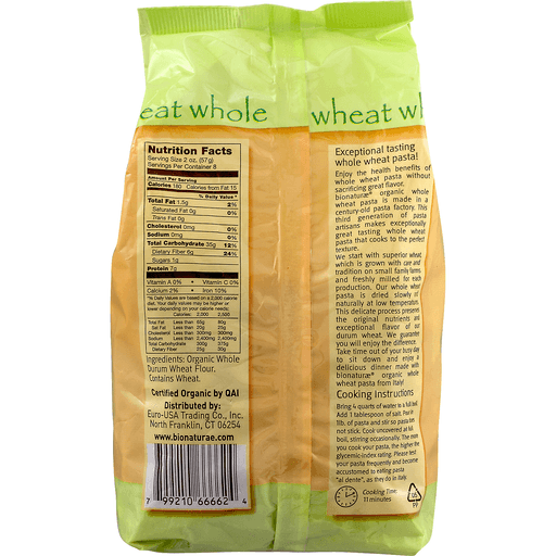 slide 7 of 9, bionaturae Rigatoni, 100% Whole Wheat, 16 oz