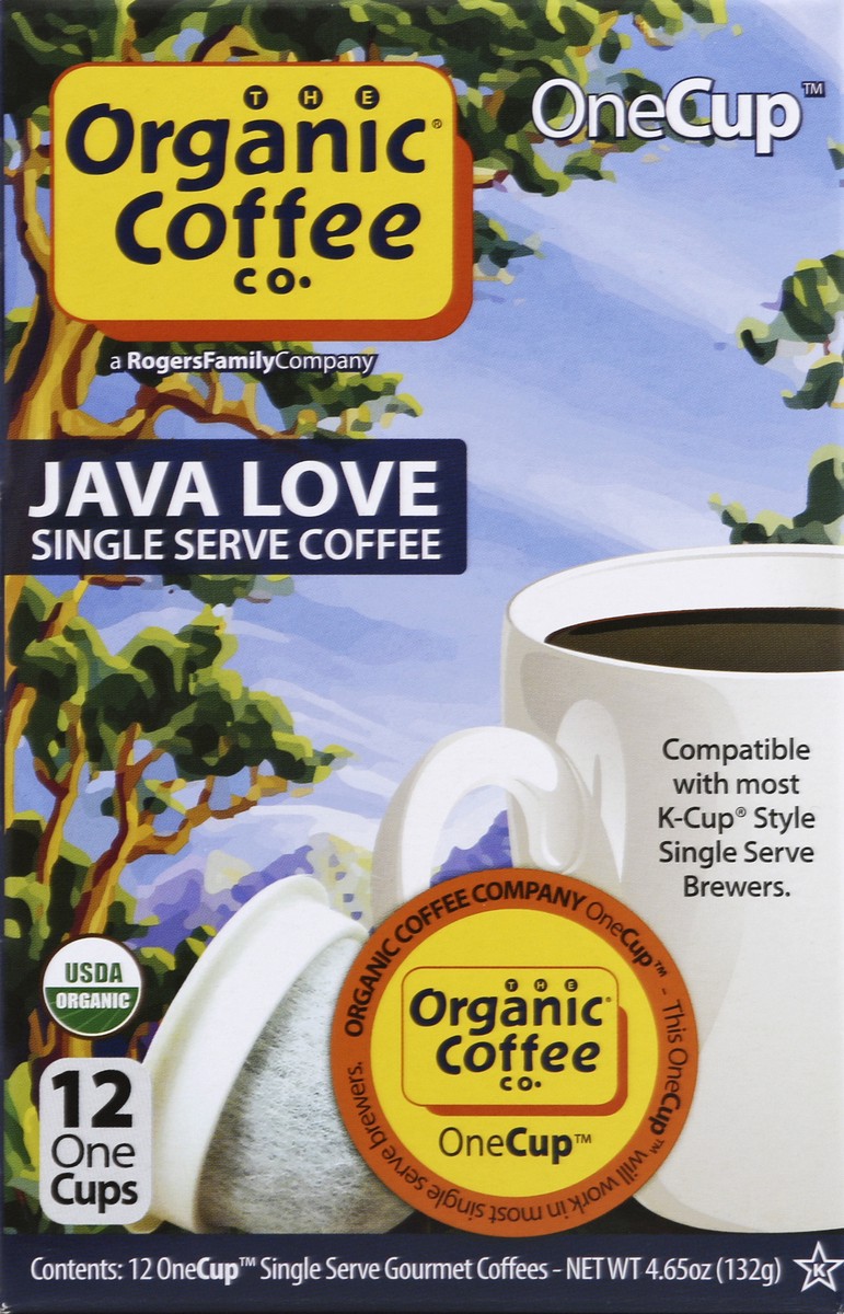 slide 3 of 5, The Organic Coffee Co. Java Love Coffee 12 Single Serve OneCups, 12 ct