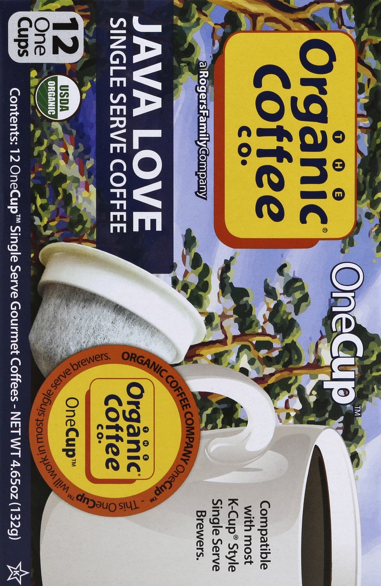 slide 2 of 5, The Organic Coffee Co. Java Love Coffee 12 Single Serve OneCups, 12 ct