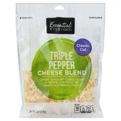 Essential Everyday Cheese Blend, Triple Pepper, Classic Cut