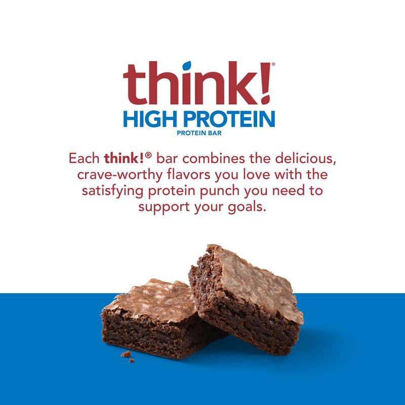 slide 4 of 9, think! Brownie Crunch High Protein Bars - 20g Protein - 12ct, 20 gram, 12 ct