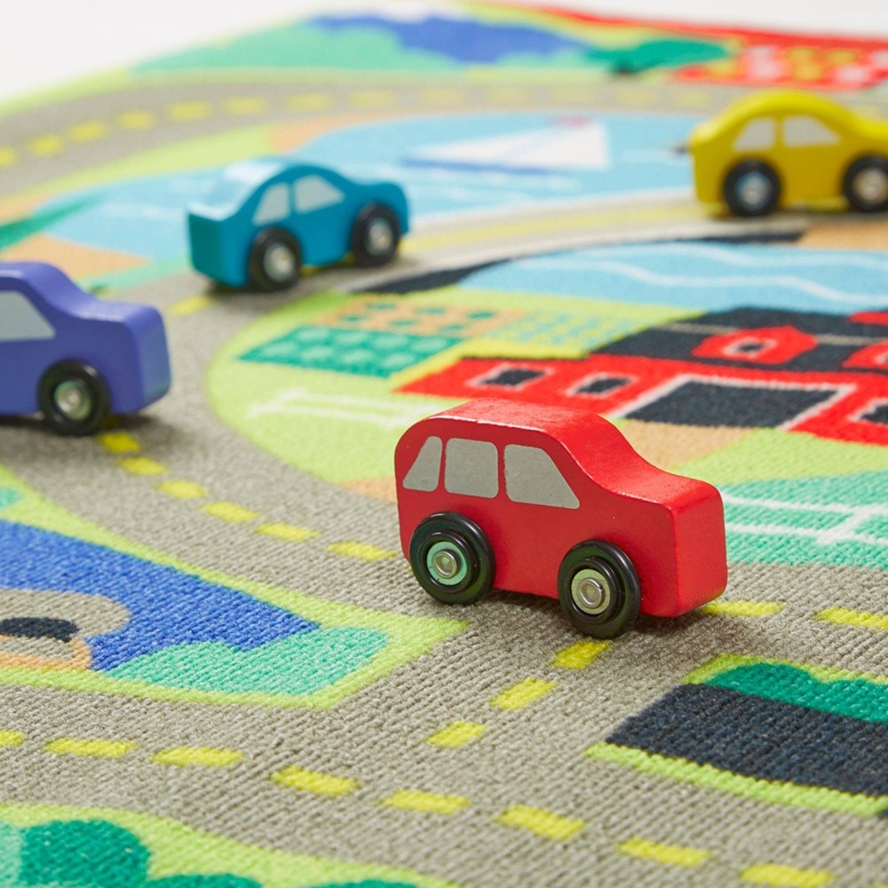 slide 3 of 5, Melissa & Doug Round the Town Road Rug, 1 ct