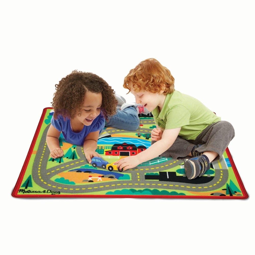 slide 4 of 5, Melissa & Doug Round the Town Road Rug, 1 ct