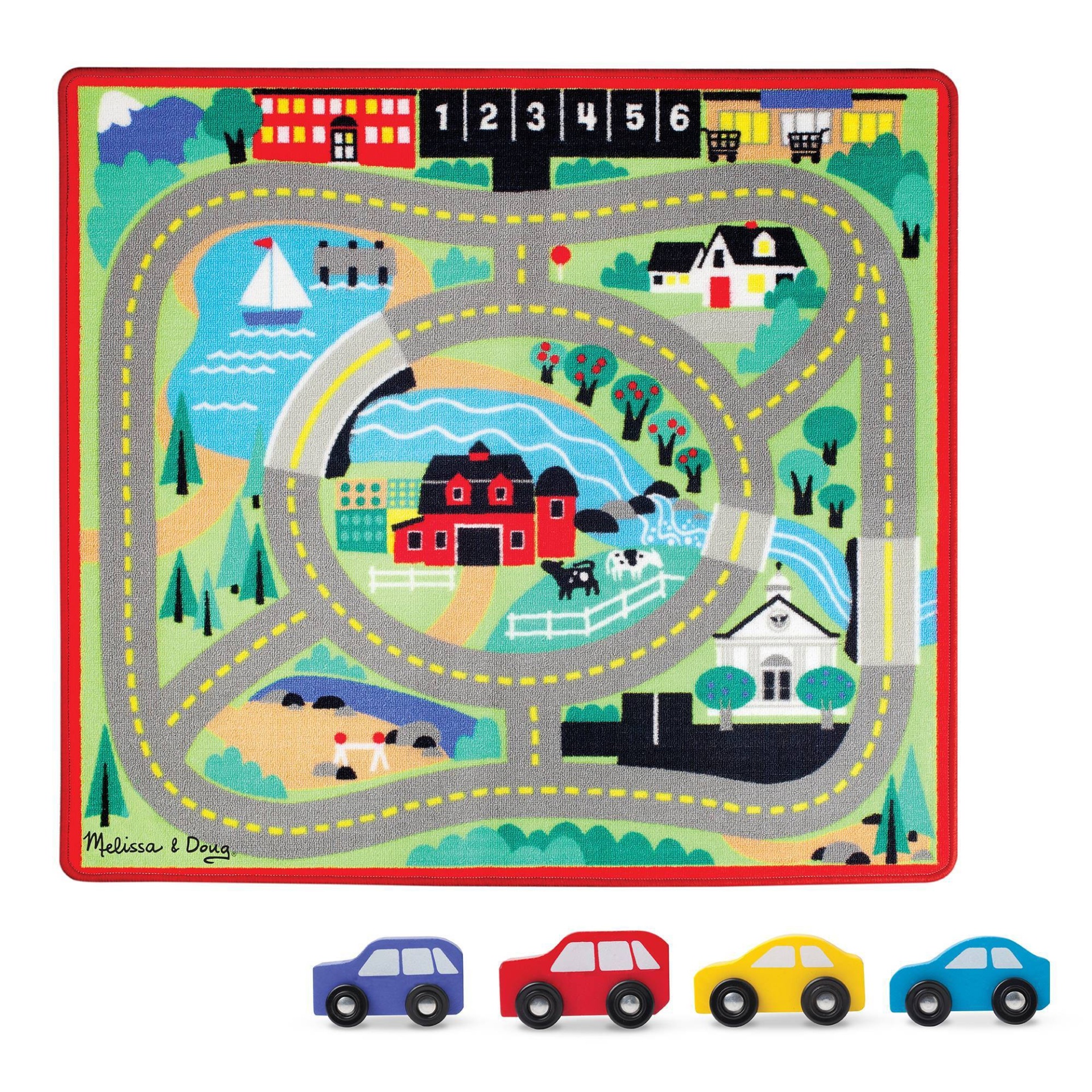 slide 1 of 5, Melissa & Doug Round the Town Road Rug, 1 ct