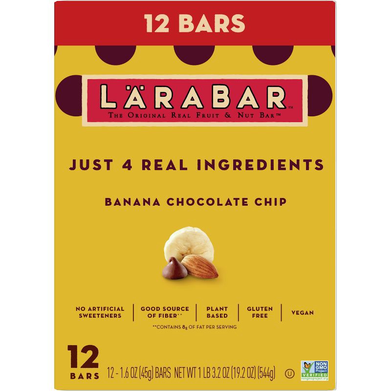 slide 4 of 7, Larabar Banana Chocolate Chip - 12ct, 12 ct