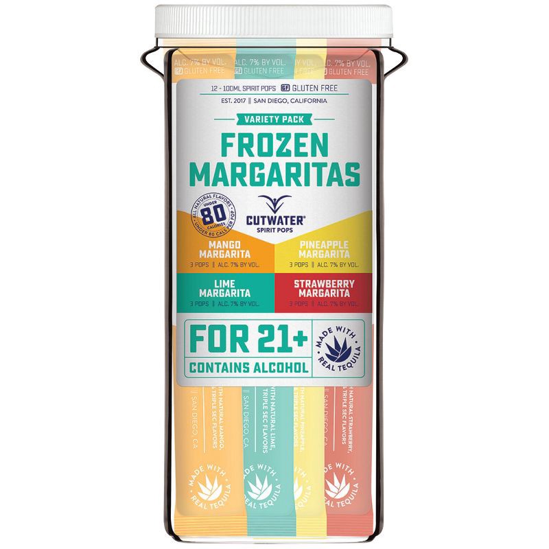 slide 5 of 5, Cutwater Spirits Frozen Margaritas Variety Pack - 12pk/100ml Pops, 12 ct, 100 ml