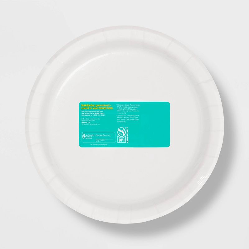 slide 3 of 3, White Paper Plate 10" - 54ct - up&up™, 54 ct