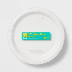 White Paper Plate 10" - 54ct - up&up™