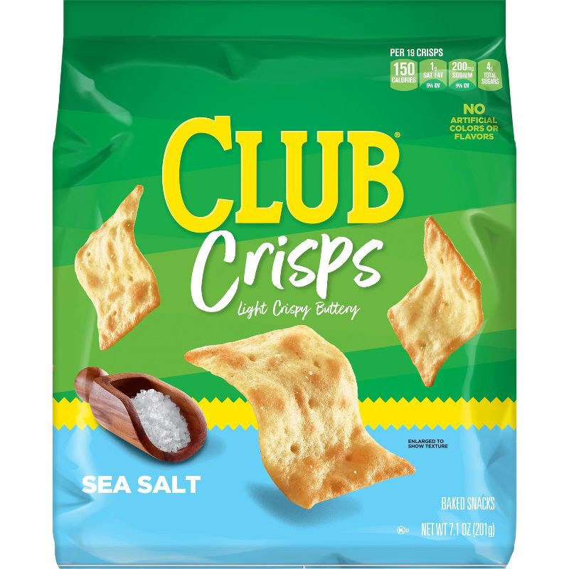 slide 1 of 8, Club Crisps Sea Salt - 7.1oz, 7.1 oz