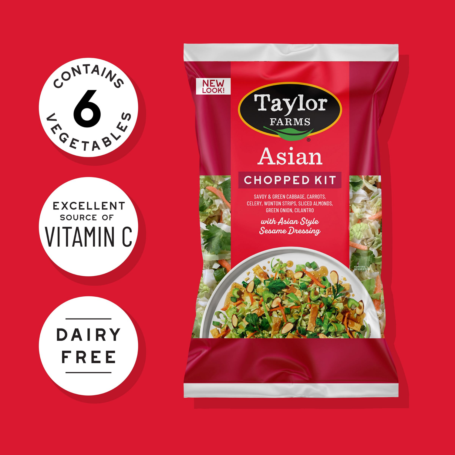 slide 3 of 4, Taylor Farms Asian Chopped Salad Kit, 13 oz