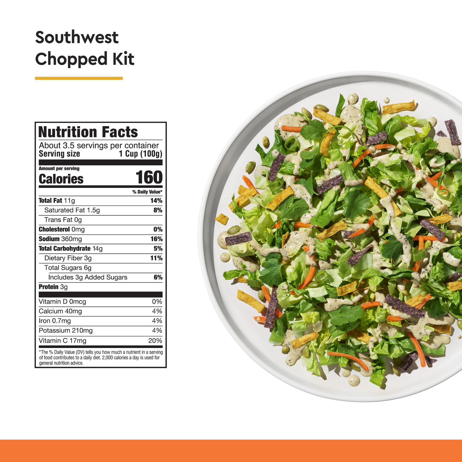 slide 2 of 5, Taylor Farms Southwest Chopped Salad with Dressing, 12.6 oz