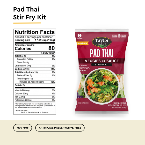 slide 12 of 17, Taylor Farms Pad Thai Stir Fry Kit, 14 oz, 14 oz