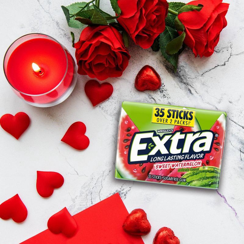 slide 5 of 11, Extra Sugar-Free Sweet Watermelon Chewing Gum Pack - 35ct, 35 ct