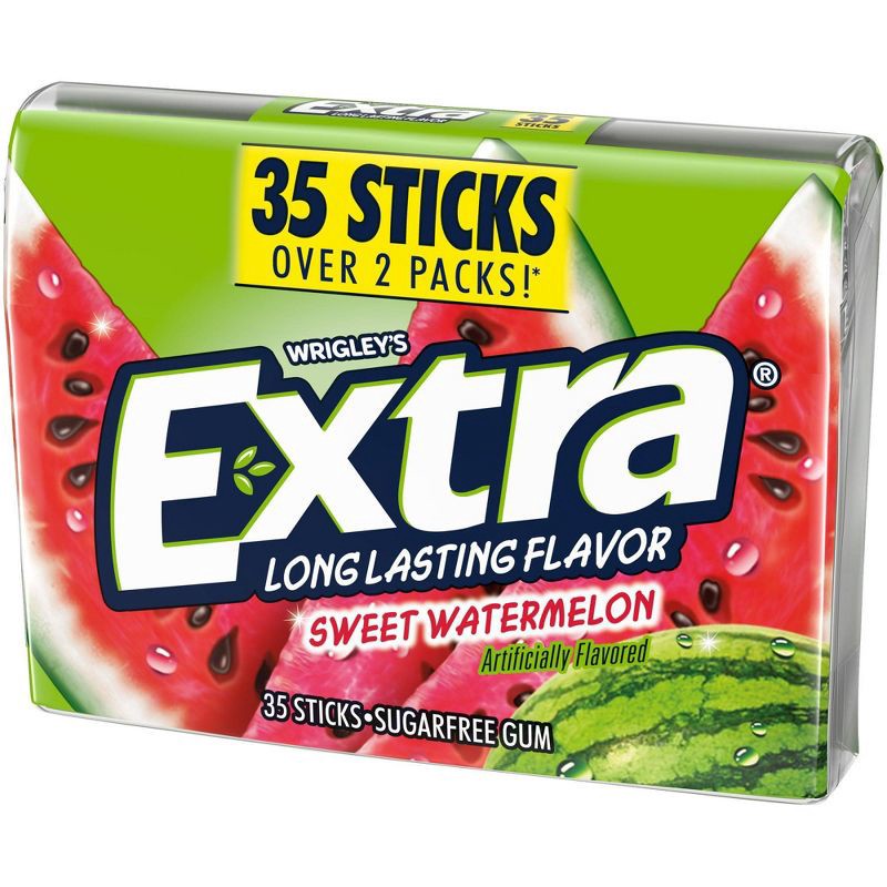 slide 10 of 11, Extra Sugar-Free Sweet Watermelon Chewing Gum Pack - 35ct, 35 ct