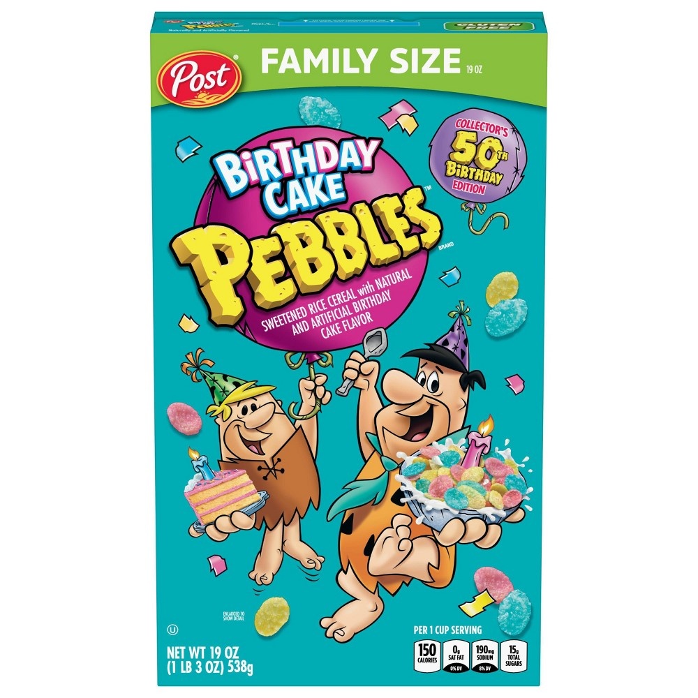 slide 2 of 12, Post Birthday Cake Pebbles Cereal, 19 oz