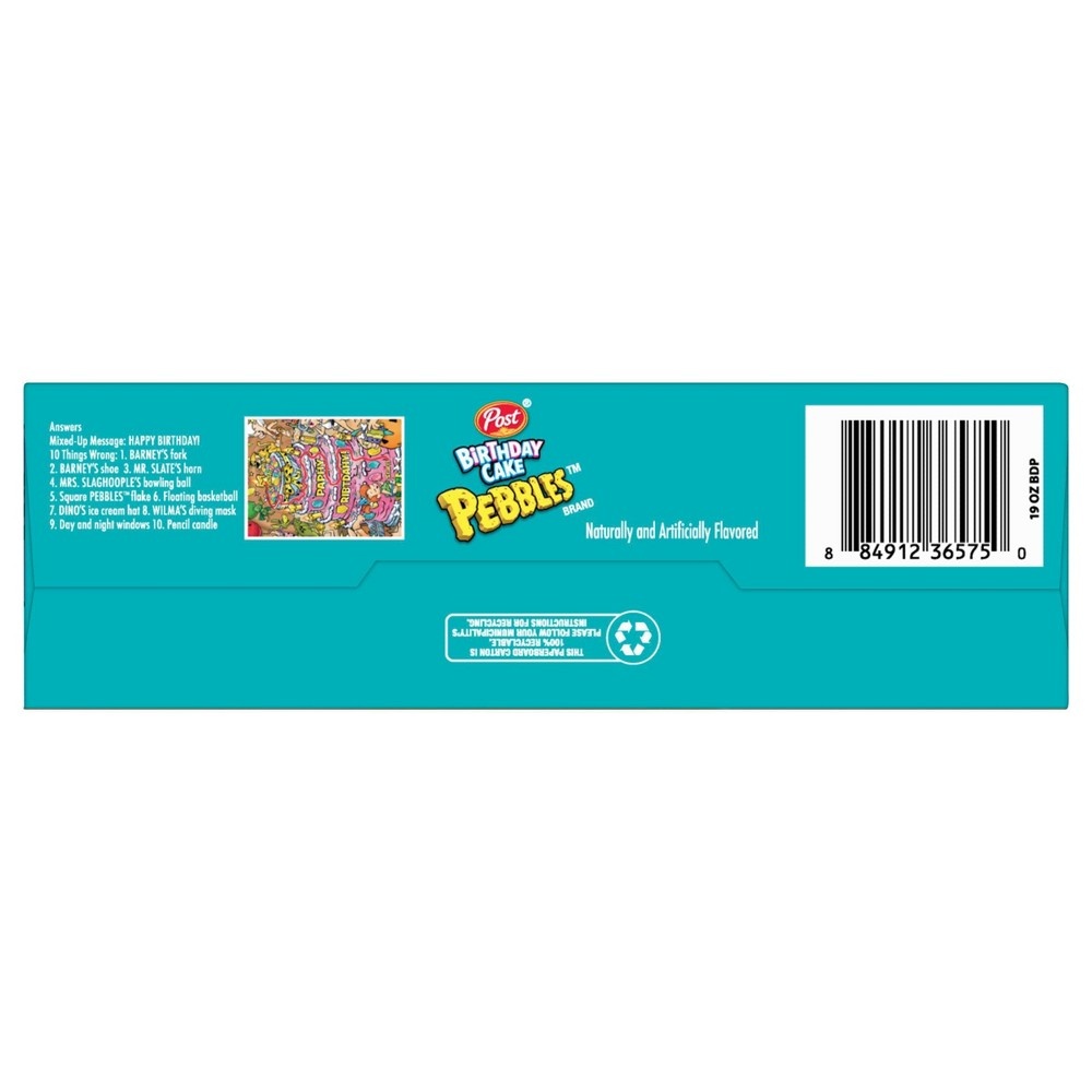 slide 8 of 12, Post Birthday Cake Pebbles Cereal, 19 oz