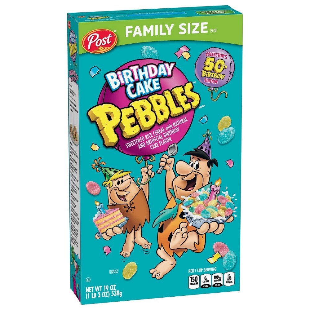 slide 10 of 12, Post Birthday Cake Pebbles Cereal, 19 oz