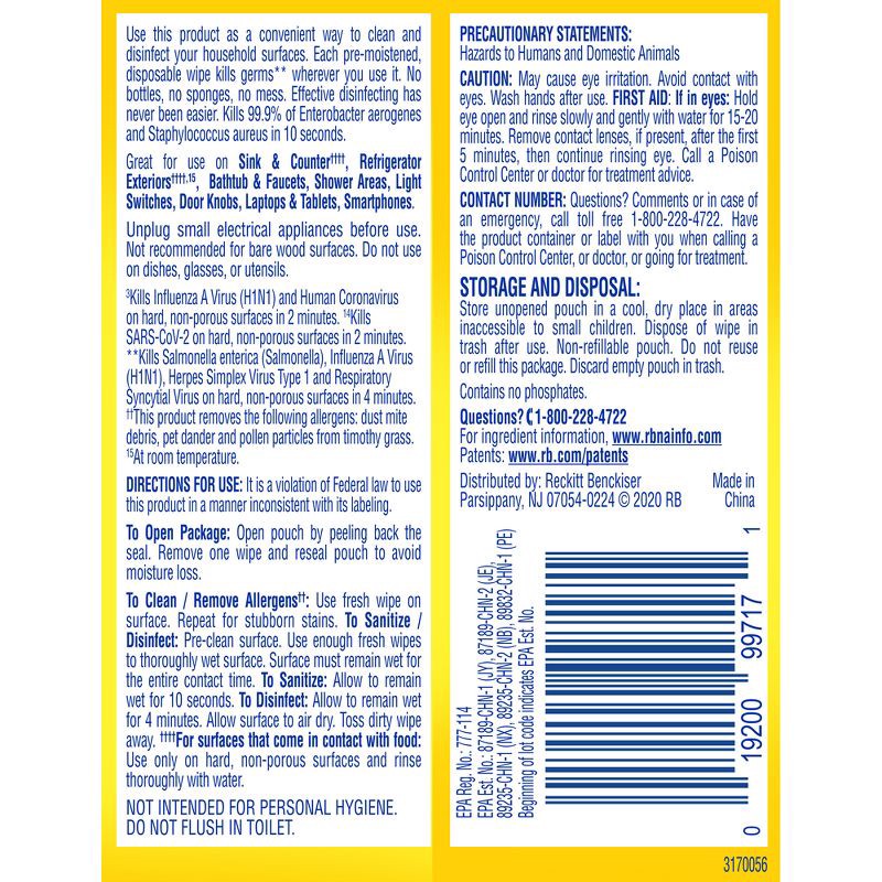 slide 2 of 6, Lysol Lemon and Lime Blossom Disinfecting Wipes - 15ct, 15 ct