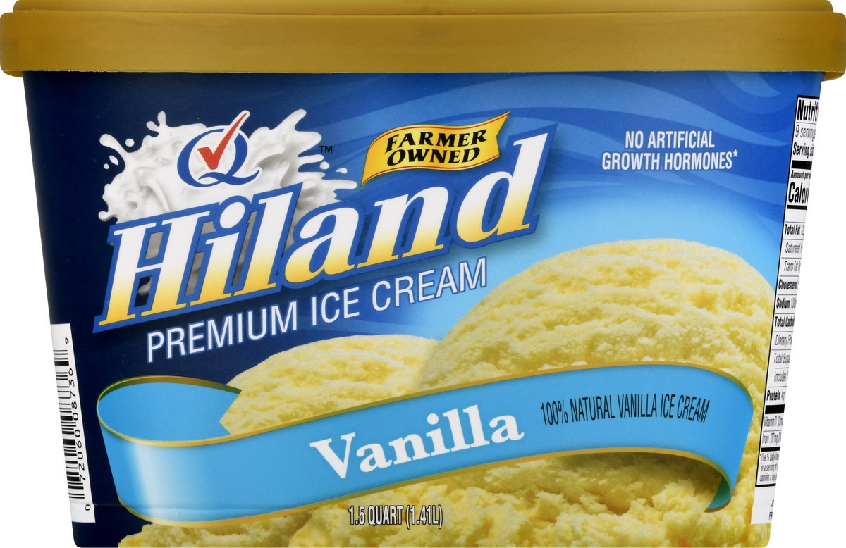 slide 7 of 13, Hiland Dairy Premium Vanilla Ice Cream 1.5 qt, 1.5 qt