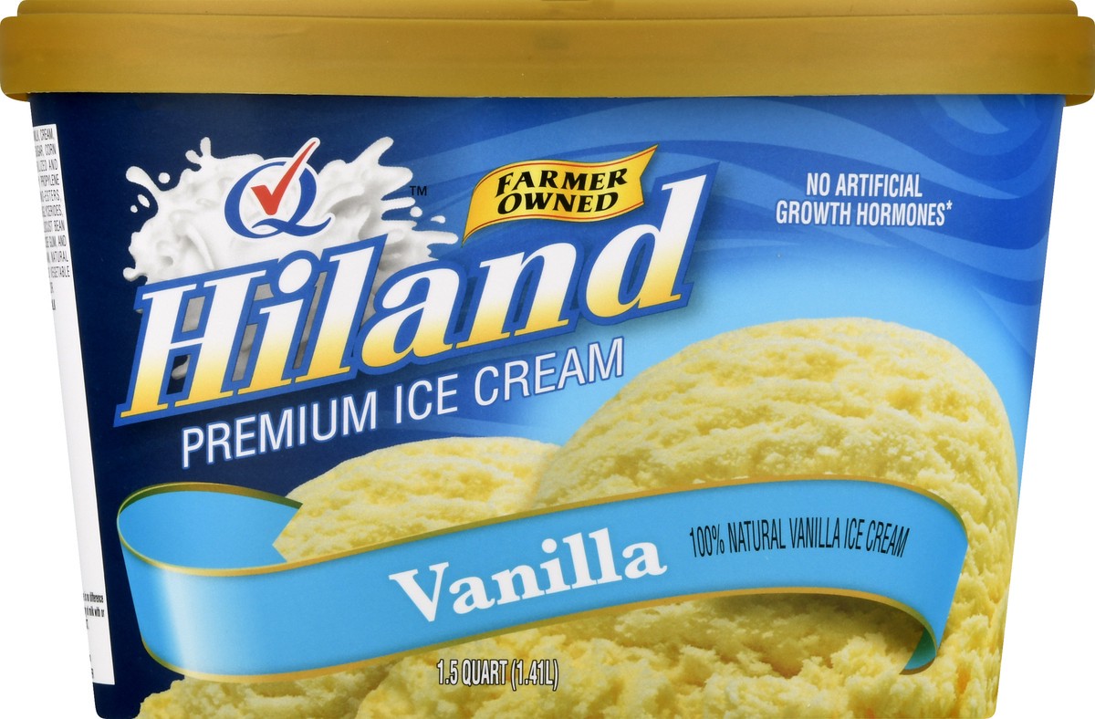 slide 13 of 13, Hiland Dairy Premium Vanilla Ice Cream 1.5 qt, 1.5 qt