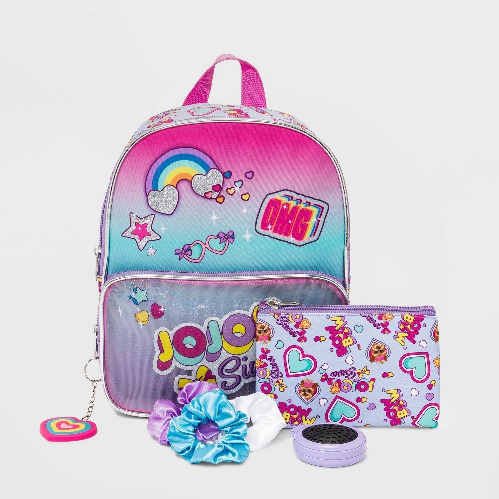 slide 2 of 4, Kids' JoJo Siwa Mini Backpack with Accessories - Pink, 1 ct