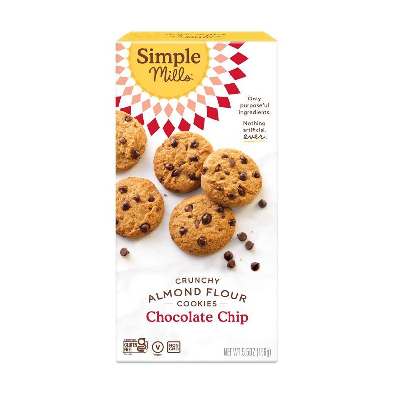 slide 1 of 6, Simple Mills Crunchy Chocolate Chip Cookies - 5.5oz, 5.5 oz