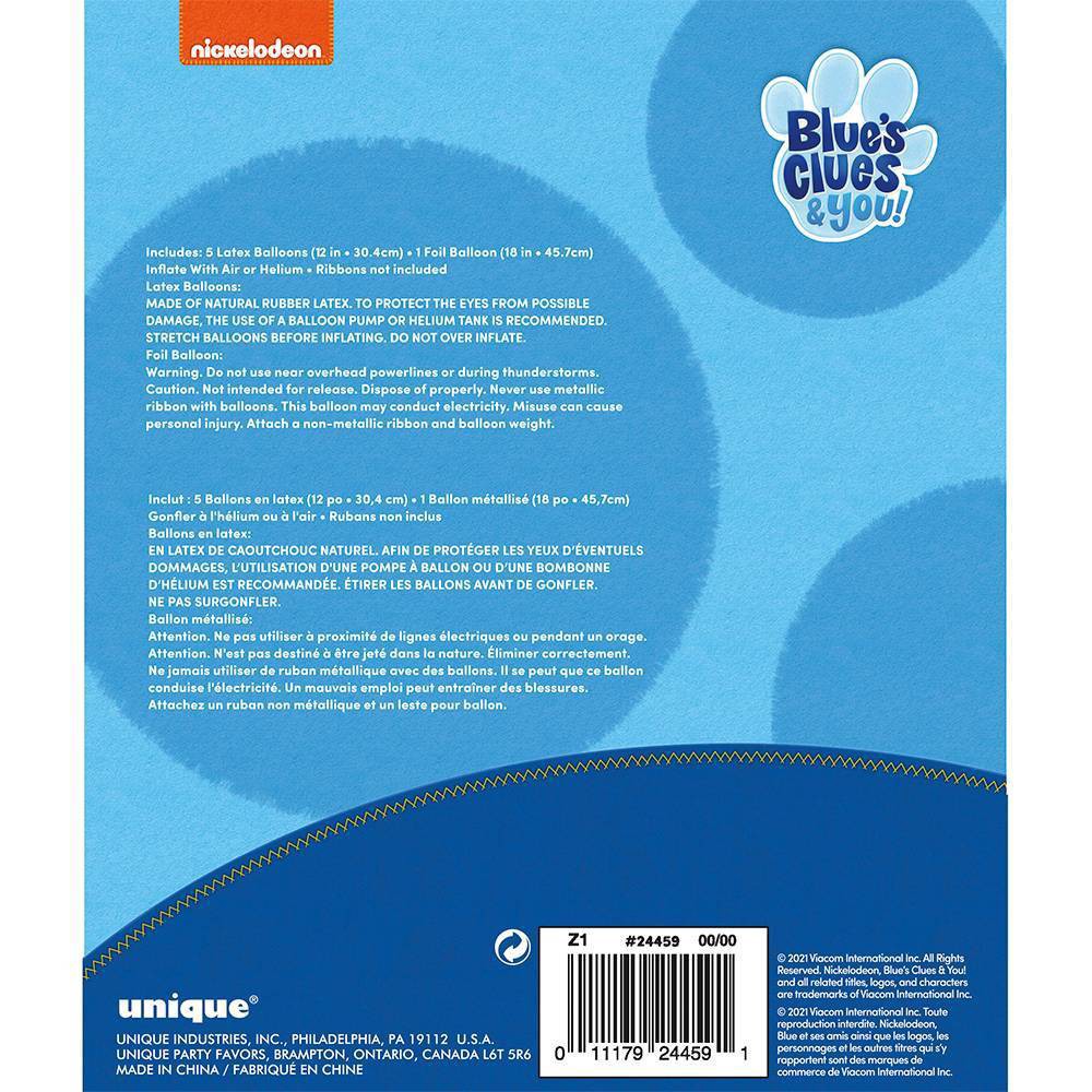 slide 3 of 3, Nick Jr. 6ct Blue's Clues Balloon Kit, 6 ct