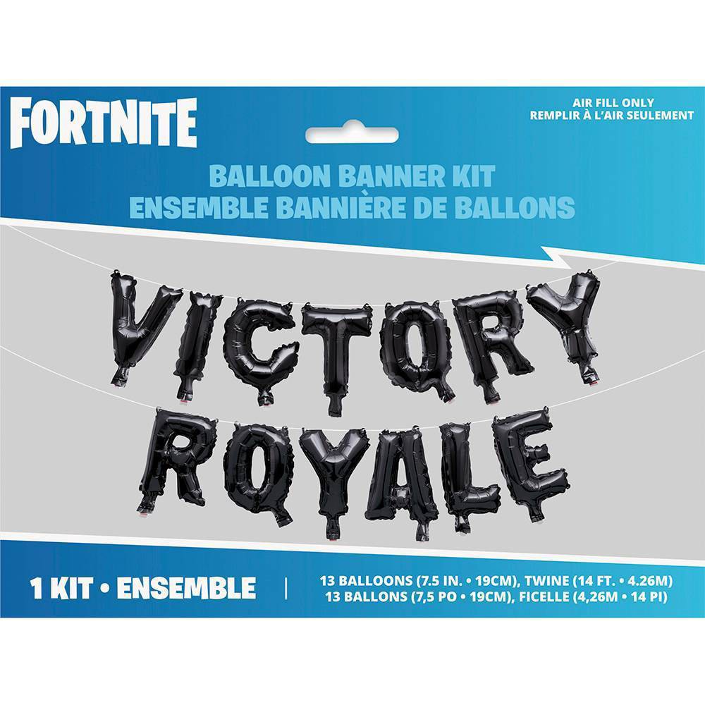 slide 2 of 3, Fortnite Balloon Banner, 1 ct