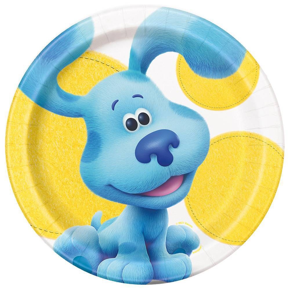 slide 1 of 3, Nick Jr. 9" 8ct Blue's Clues Paper Plates, 8 ct