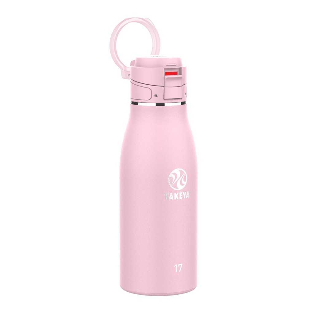 slide 1 of 1, Takeya 17oz Insulated Stainless Steel Travel Mug with Flip-Lock Spout Lid- Blush, 17 oz