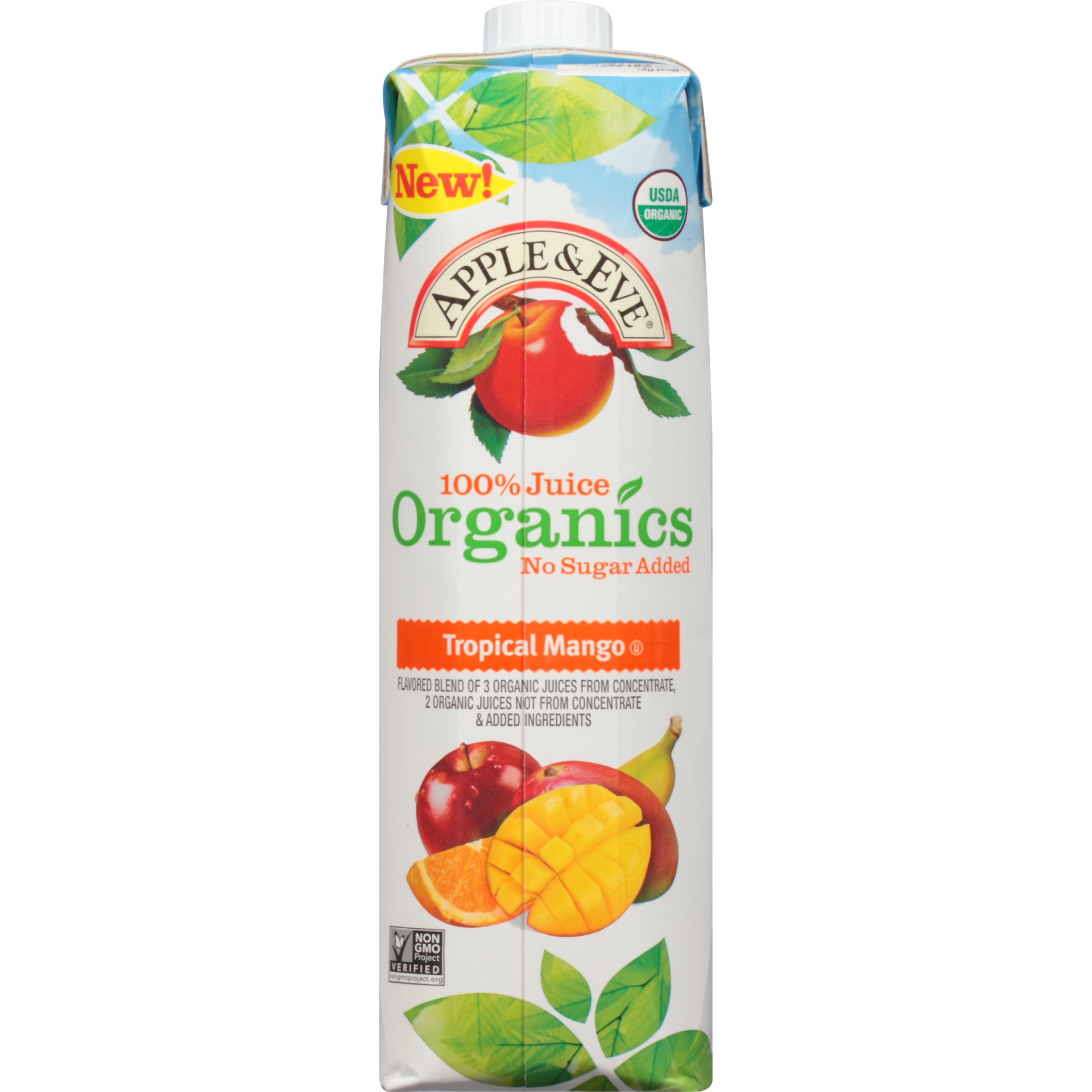 slide 6 of 8, Apple & Eve Organic Juice Tropical Mango, 33.8 oz