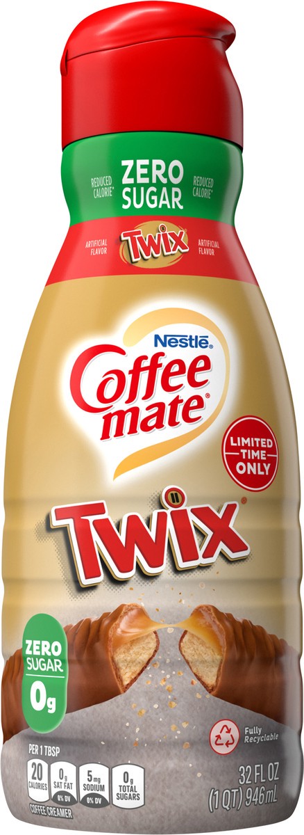 slide 5 of 7, Coffee mate Zero Sugar Twix Flavored Liquid Coffee Creamer, 32 oz