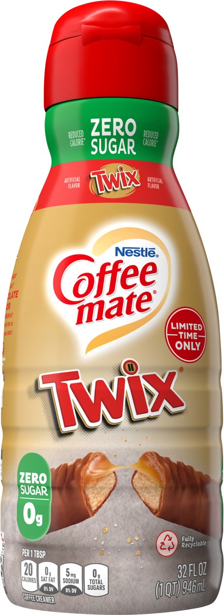 slide 6 of 7, Coffee mate Zero Sugar Twix Flavored Liquid Coffee Creamer, 32 oz