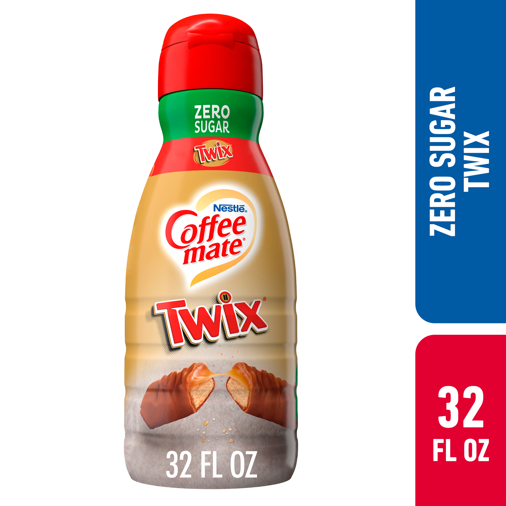 slide 1 of 7, Coffee mate Zero Sugar Twix Flavored Liquid Coffee Creamer, 32 oz