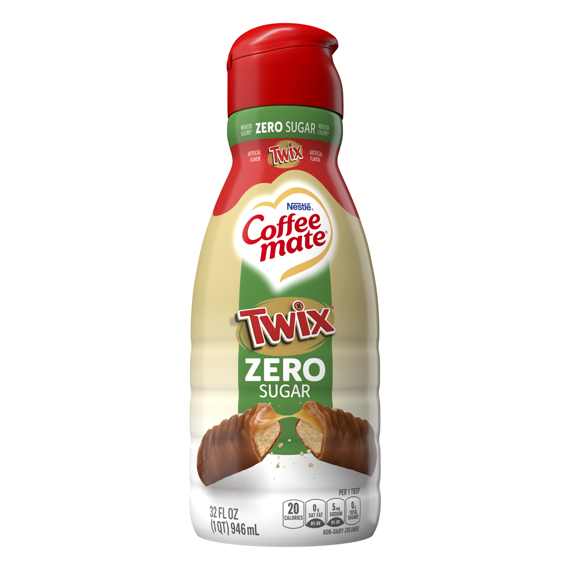 slide 1 of 7, Coffee mate Zero Sugar Twix Flavored Liquid Coffee Creamer, 32 oz